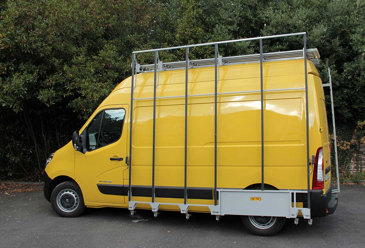 Aménagement véhicule utilitaire Renault pour transport du verre